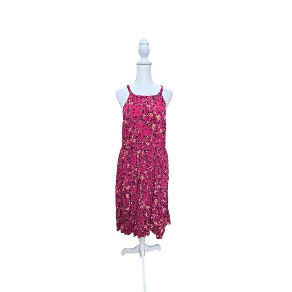 Torrid Floral High Low Dress Size 0 Pink Boho Flowy Rayon
